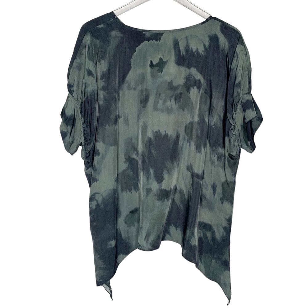 Tutu and Lilli XS/S The Bizzy Round Neck Short Sleeve Top Print Silky Lagenlook - Picture 2 of 7